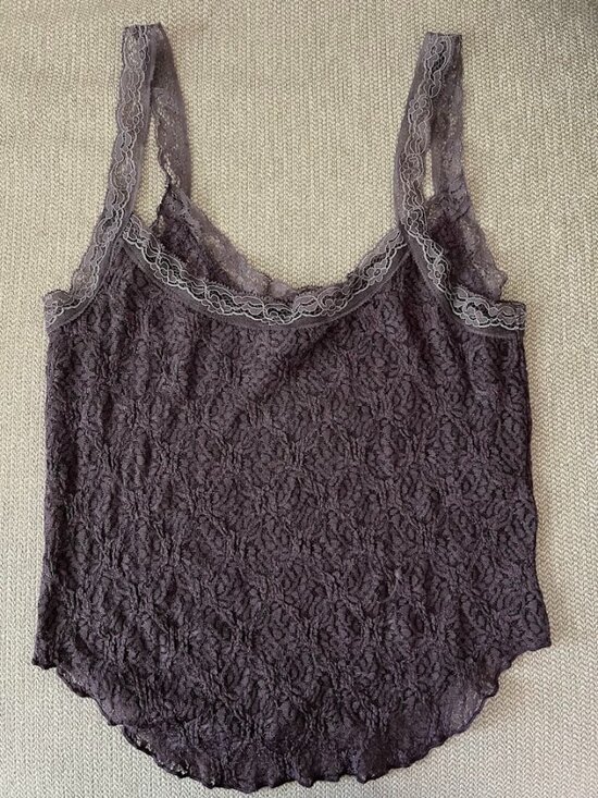 BDG Tops - BDG Urban Outfitters Jaida Purple Plum Lace Mesh Tank Top Camisole Size Medium